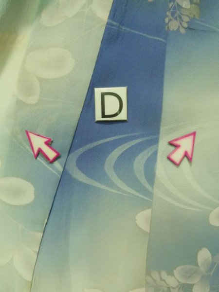 Photo18: K0408D Used Japanese   Off White Summer / Silk. Leaf,   (Grade D) (18)