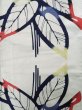 Photo4: K0414F Used Japanese   White Pour Dyed Yukata / Cotton. Leaf made in 1960-1970  (Grade C) (4)