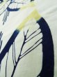 Photo11: K0414F Used Japanese   White Pour Dyed Yukata / Cotton. Leaf made in 1960-1970  (Grade C) (11)