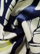 Photo12: K0414F Used Japanese   White Pour Dyed Yukata / Cotton. Leaf made in 1960-1970  (Grade C) (12)