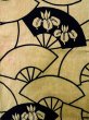 Photo5: K0414R Used Japanese   Off White YUKATA summer(made in Japan) / Cotton/hemp Iris, made in 1960-1970  (Grade C) (5)