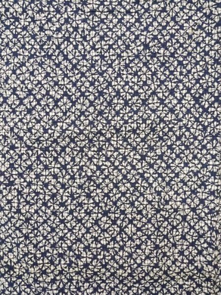 Photo3: K0414T Used Japanese   Indigo Blue YUKATA summer(made in Japan) / Cotton. Abstract pattern made in 1960-1970  (Grade B) (3)