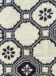 Photo7: K0415C Used Japanese   Indigo Blue YUKATA summer(made in Japan) / Cotton. Geometrical pattern, made in 1960-1970  (Grade B) (7)