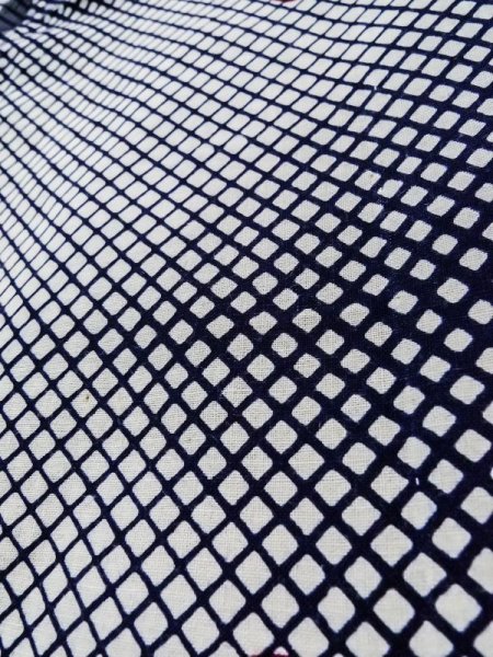 Photo10: K0415D Used Japanese   Indigo Blue YUKATA summer(made in Japan) / Cotton. Flower, made in 1960-1970  (Grade B) (10)