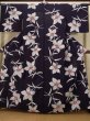 Photo1: K0421A Used Japanese   Indigo Blue Pour Dyed Yukata / Cotton. Flower   (Grade C) (1)