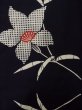 Photo4: K0421A Used Japanese   Indigo Blue Pour Dyed Yukata / Cotton. Flower   (Grade C) (4)
