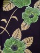 Photo3: K0421B Vintage Japanese women   Indigo Blue Pour Dyed Yukata / Cotton. Flower   (Grade C) (3)