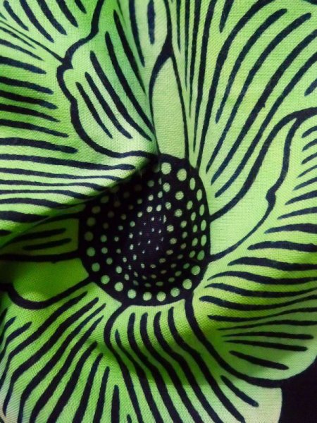 Photo13: K0421B Vintage Japanese women   Indigo Blue Pour Dyed Yukata / Cotton. Flower   (Grade C) (13)