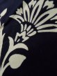 Photo11: K0421E Used Japanese   Indigo Blue Pour Dyed Yukata / Cotton/hemp Chinese flower,   (Grade C) (11)