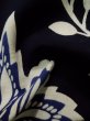 Photo12: K0421E Used Japanese   Indigo Blue Pour Dyed Yukata / Cotton/hemp Chinese flower,   (Grade C) (12)