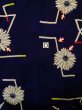 Photo18: K0421H Vintage Japanese women   Indigo Blue YUKATA summer(made in Japan) / Cotton. Chrysanthemum,   (Grade C) (18)