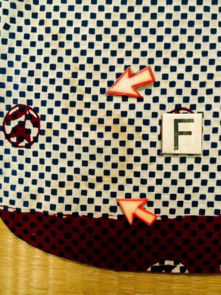 Photo20: K0426I Used Japanese   Red YUKATA summer(made in Japan) / Cotton. Flower, made in 1960-1970  (Grade C) (20)