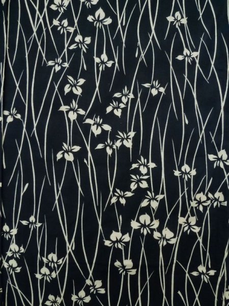 Photo3: K0426V Vintage Japanese women   Indigo Blue YUKATA summer(made in Japan) / Cotton. Iris   (Grade C) (3)