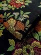 Photo11: Mint K0512Q Vintage Japanese Kimono   Black NAGOYA OBI sash Flower Silk. (11)