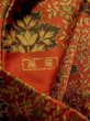 Photo3: K0512Y Vintage Japanese Kimono   Orange NAGOYA OBI sash Flower Silk. (3)