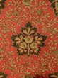 Photo6: K0512Y Vintage Japanese Kimono   Orange NAGOYA OBI sash Flower Silk. (6)