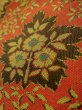 Photo11: K0512Y Vintage Japanese Kimono   Orange NAGOYA OBI sash Flower Silk. (11)