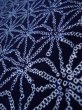 Photo8: K0526B Used Japanese   Indigo Blue YUKATA summer(made in Japan) / Cotton. Hemp leaf Arimatsu-Shibori, made in 1980-1990  (Grade D) (8)