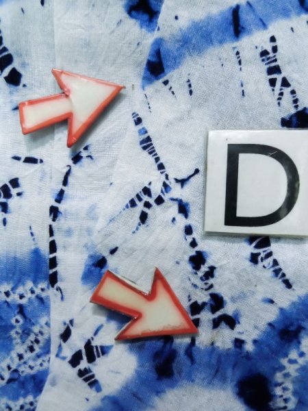 Photo18: K0526C Used Japanese   Blue YUKATA summer(made in Japan) / Cotton. Leaf, Arimatsu-Shibori, made in 1980-1990  (Grade C) (18)