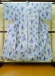 Photo1: K0526D Used Japanese   White YUKATA summer(made in Japan) / Cotton. Abstract pattern made in 1990-2000  (Grade B) (1)