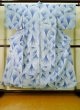 Photo1: K0526D Used Japanese   White YUKATA summer(made in Japan) / Cotton. Abstract pattern made in 1990-2000  (Grade B) (1)