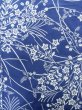 Photo5: K0526K Used Japanese   Pale Blue YUKATA summer(made in Japan) / Cotton. HAGI flower, made in 1980-1990  (Grade C) (5)