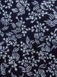 Photo7: K0526Q Used Japanese   Indigo Blue YUKATA summer(made in Japan) / Cotton. Flower, made in 1970-1980  (Grade B) (7)