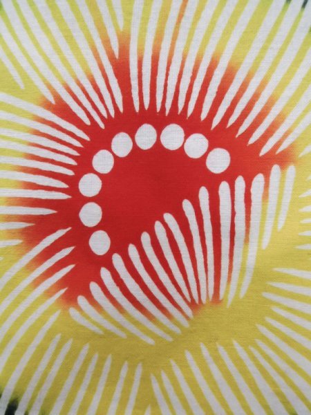 Photo7: Mint K0526W Used Japanese   Indigo Blue Pour Dyed Yukata / Cotton. Flower made in 1970-1980  (Grade A) (7)