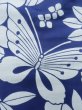 Photo6: K0526X Used Japanese   Blue YUKATA summer(made in Japan) / Cotton. Flower, made in 1980-1990  (Grade C) (6)