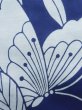 Photo8: K0526X Used Japanese   Blue YUKATA summer(made in Japan) / Cotton. Flower, made in 1980-1990  (Grade C) (8)