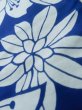 Photo11: K0526X Used Japanese   Blue YUKATA summer(made in Japan) / Cotton. Flower, made in 1980-1990  (Grade C) (11)