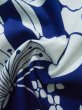 Photo13: K0526X Used Japanese   Blue YUKATA summer(made in Japan) / Cotton. Flower, made in 1980-1990  (Grade C) (13)