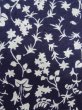 Photo5: K0527A Used Japanese   Indigo Blue YUKATA summer(made in Japan) / Cotton. Flower, made in 1970-1980  (Grade C) (5)