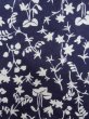 Photo6: K0527A Used Japanese   Indigo Blue YUKATA summer(made in Japan) / Cotton. Flower, made in 1970-1980  (Grade C) (6)