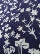 Photo9: K0527A Used Japanese   Indigo Blue YUKATA summer(made in Japan) / Cotton. Flower, made in 1970-1980  (Grade C) (9)