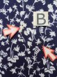 Photo15: K0527A Used Japanese   Indigo Blue YUKATA summer(made in Japan) / Cotton. Flower, made in 1970-1980  (Grade C) (15)