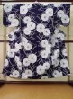 Photo1: K0527B Used Japanese   Indigo Blue YUKATA summer(made in Japan) / Cotton. Flower, made in 1970-1980  (Grade C) (1)