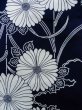 Photo5: K0527B Used Japanese   Indigo Blue YUKATA summer(made in Japan) / Cotton. Flower, made in 1970-1980  (Grade C) (5)