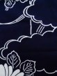 Photo8: K0527B Used Japanese   Indigo Blue YUKATA summer(made in Japan) / Cotton. Flower, made in 1970-1980  (Grade C) (8)