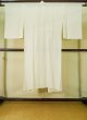Photo2: K0602C Used Japanese   Off White JUBAN undergarment / Silk.    (Grade C) (2)