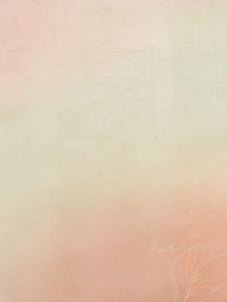Photo5: K0602H Used Japanese Light  Pink JUBAN undergarment / Mousseline. Rose,   (Grade D) (5)
