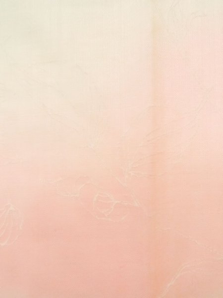 Photo7: K0602H Used Japanese Light  Pink JUBAN undergarment / Mousseline. Rose,   (Grade D) (7)