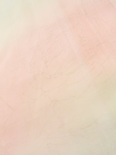 Photo8: K0602H Used Japanese Light  Pink JUBAN undergarment / Mousseline. Rose,   (Grade D) (8)