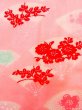 Photo6: K0602I Used Japanese   Pink JUBAN undergarment / Mousseline. UME plum bloom,   (Grade D) (6)