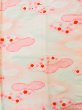 Photo4: K0602J Used Japanese   Pink JUBAN undergarment / Cotton. Flower, w/ hand embroidary half collar, fluorescent pink  (Grade B) (4)