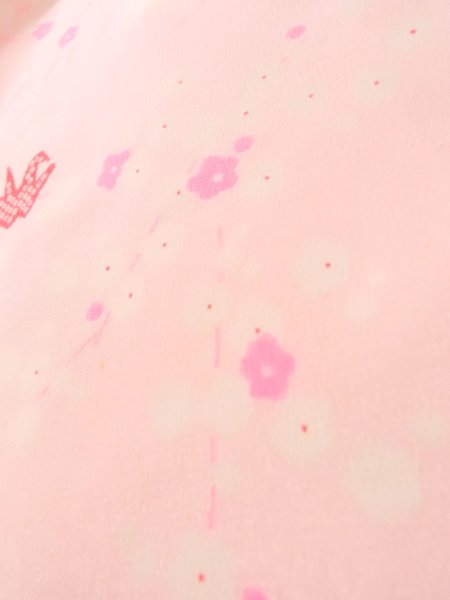 Photo10: K0602O Vintage Japanese women   Pink JUBAN undergarment / Synthetic. UME plum bloom   (Grade D) (10)