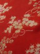 Photo9: K0603D Used Japanese   Red JUBAN undergarment / Silk. Flower, For kids  (Grade C) (9)