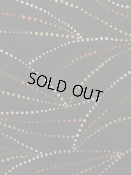 Photo4: K0609M Used Japanese   Black HAORI short jacket / Silk. Abstract pattern,   (Grade C) (4)