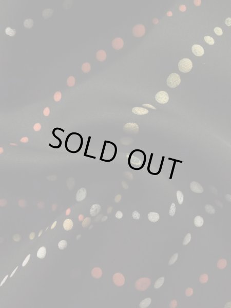 Photo11: K0609M Used Japanese   Black HAORI short jacket / Silk. Abstract pattern,   (Grade C) (11)