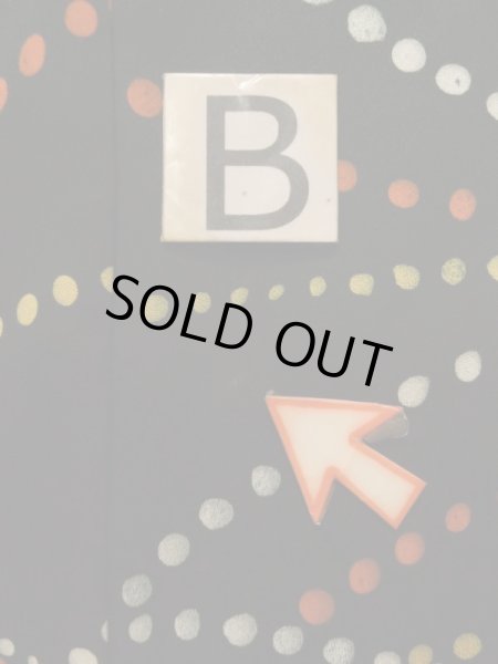 Photo15: K0609M Used Japanese   Black HAORI short jacket / Silk. Abstract pattern,   (Grade C) (15)